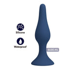 MR PLAY - PLUG ANAL DE SILICONE CÔNICO AZUL XL