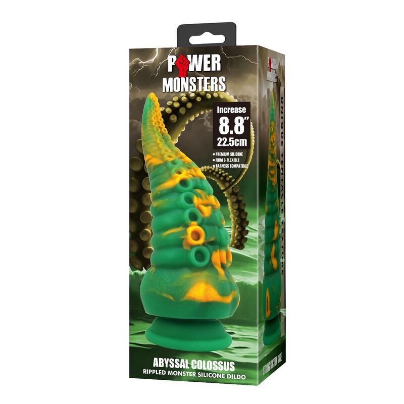 POWER MONSTERS - ABYSSAL COLOSSUS BICOLOR FANTASY SILICONE DILDO 22,5 CM Ø 6 CM