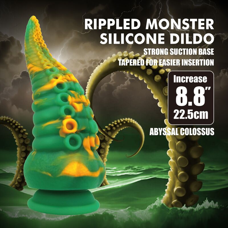 POWER MONSTERS - ABYSSAL COLOSSUS BICOLOR FANTASY SILICONE DILDO 22,5 CM Ø 6 CM