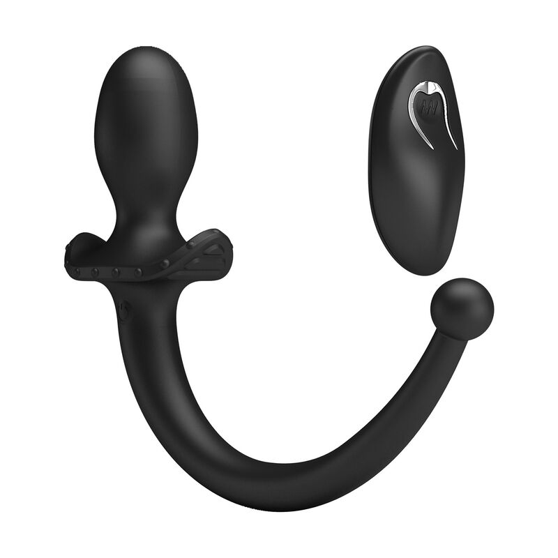 MR PLAY - VIBRADOR ANAL E PERÍNEO COM CONTROLE REMOTO SEM FIO, PRETO