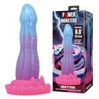 POWER MONSTERS - DILDO FANTASIA VOID PYTHON COM VENTOSA 20,5 CM Ø 5,2 CM AZUL, ROXO E ROSA