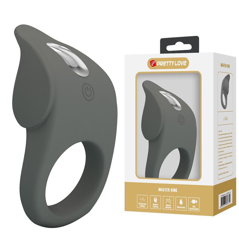 PRETTY LOVE - ANEL VIBRATÓRIO DE SILICONE FLEXÍVEL E RECARREGÁVEL