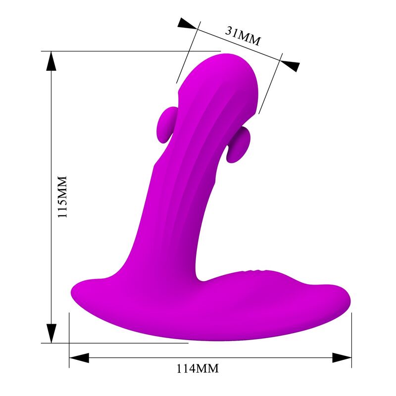 PRETTY LOVE - MASSAGEADOR DE PRÓSTATA RECARREGÁVEL BAUER COM 12 MODOS - ROXO