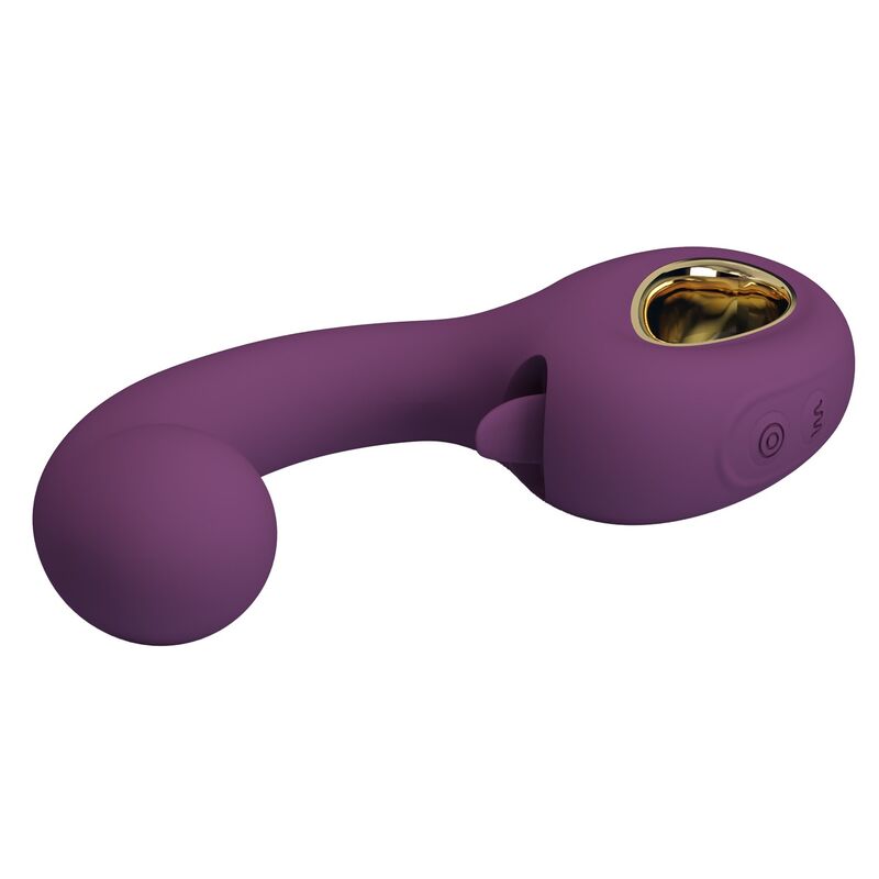 PRETTY LOVE - BRYNNLEE VIBRADOR RECARREGÁVEL COM ESTIMULADOR ORAL, 10 VIBRAÇÕES E 5 FUNÇÕES DE LAMBIDA, ROXO