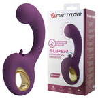 PRETTY LOVE - BRYNNLEE VIBRADOR RECARREGÁVEL COM ESTIMULADOR ORAL, 10 VIBRAÇÕES E 5 FUNÇÕES DE LAMBIDA, ROXO