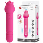 PRETTY LOVE - CHALEY VIBRADOR RECARREGÁVEL PARA ORAL, PULSO E ESTIMULAÇÃO CLITÓRICA ROSA