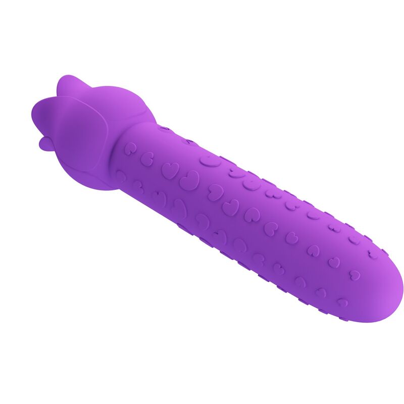 PRETTY LOVE - Vibrador estimulador oral e clitoriano recarregável DANNELL, roxo