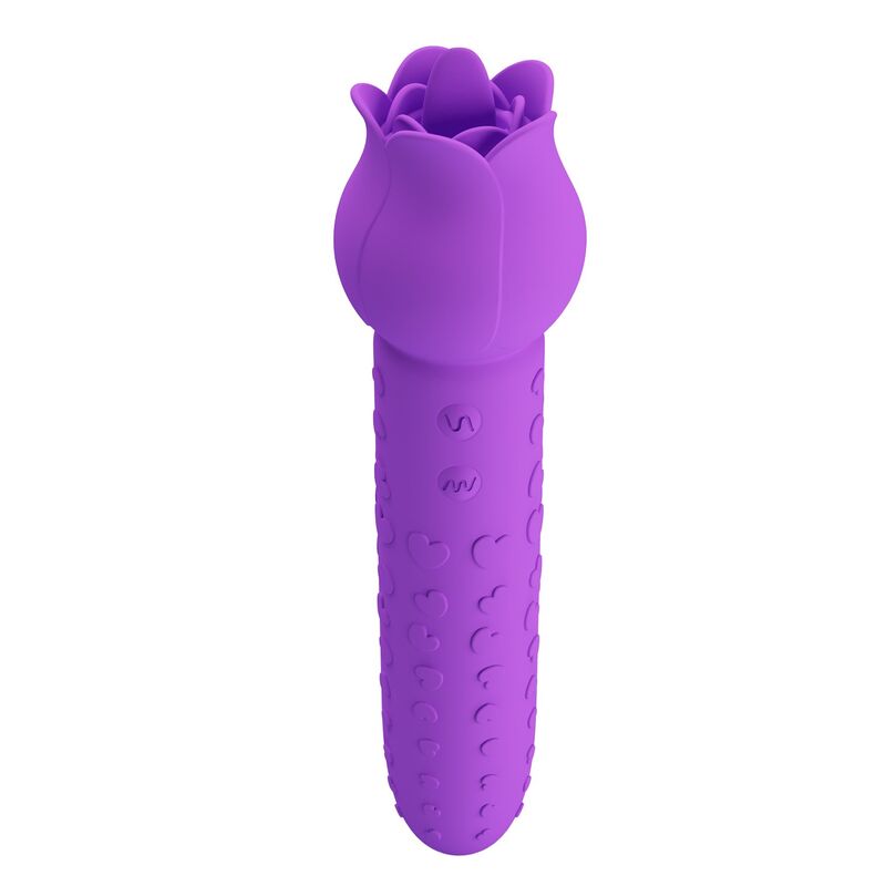 PRETTY LOVE - Vibrador estimulador oral e clitoriano recarregável DANNELL, roxo