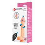 PRETTY LOVE - DAVEY DILDO VIBRATÓRIO COM CONTROLE REMOTO, 22,5 CM Ø 4,8 CM NATURAL