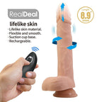 PRETTY LOVE - DAVEY DILDO VIBRATÓRIO COM CONTROLE REMOTO, 22,5 CM Ø 4,8 CM NATURAL