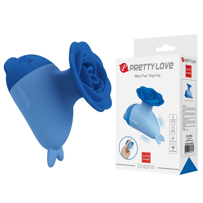 PRETTY LOVE - VIBRADOR MINI DOLPHIN RECARREGÁVEL POR USB
