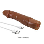 PRETTY LOVE - VIBRADOR REALISTA DONALD 19,5 CM Ø 4 CM MARROM