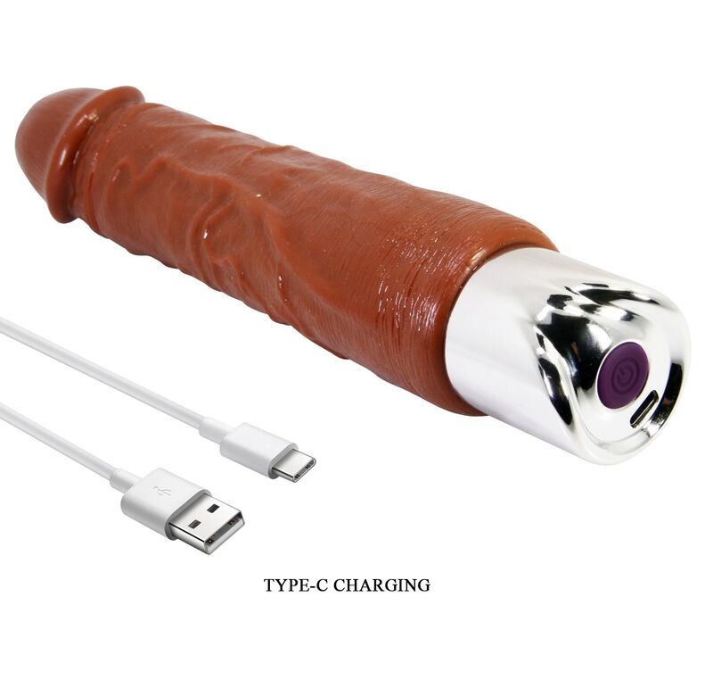 PRETTY LOVE - VIBRADOR REALISTA DUKE 23,5 CM Ø 4,8 CM MARROM