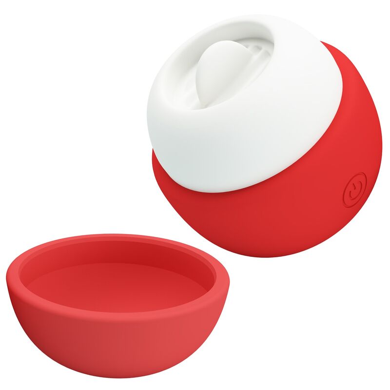 PRETTY LOVE - ESTIMULADOR CLITORIANO RECARREGÁVEL COM EFEITO DE LÍNGUA VERMELHO