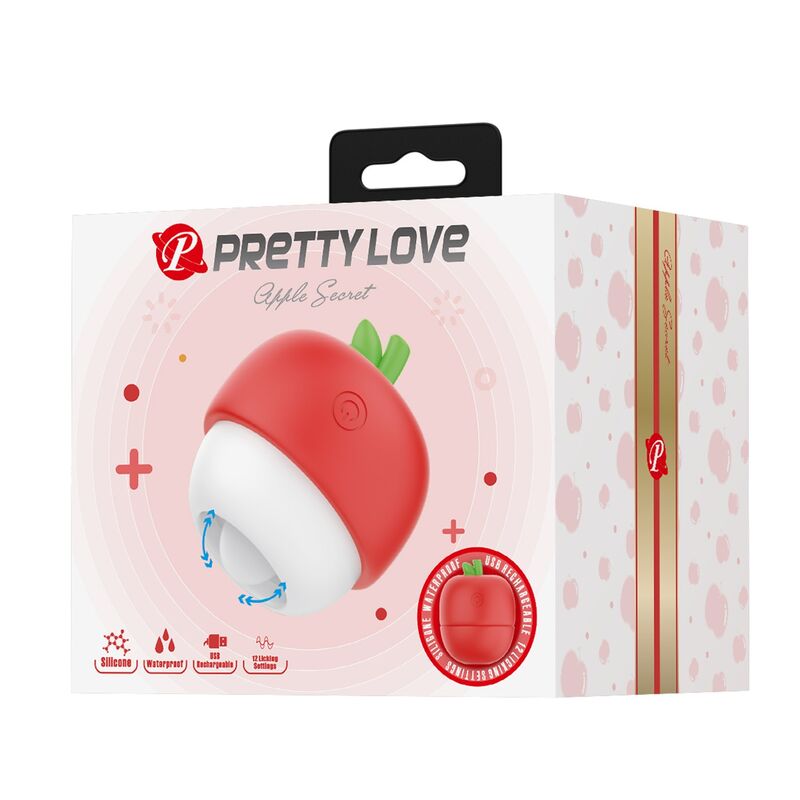 PRETTY LOVE - ESTIMULADOR CLITORIANO RECARREGÁVEL COM EFEITO DE LÍNGUA VERMELHO