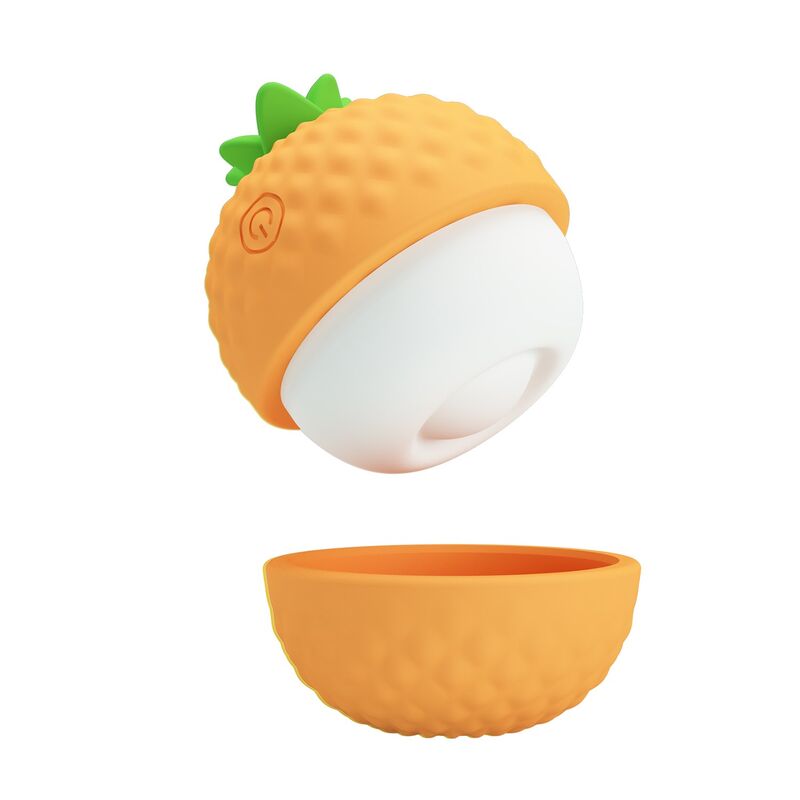 PRETTY LOVE - ESTIMULADOR CLITORIANO RECARREGÁVEL COM SUCÇÃO E IMPULSÃO, LARANJA