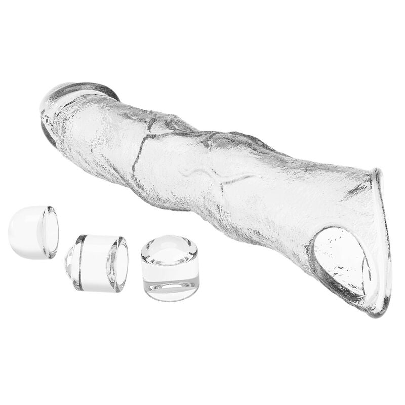 PRETTY LOVE - CAPA EXTENSORA DE PÊNIS AJUSTÁVEL 28 CM Ø 4,5 CM TRANSPARENTE