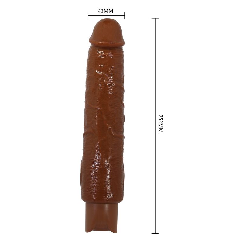PRETTY LOVE - VIBRADOR REALISTA GAVIN 25 CM Ø 5 CM MARROM