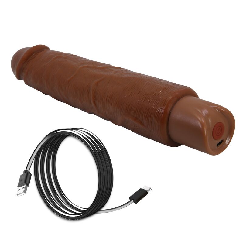 PRETTY LOVE - VIBRADOR REALISTA GAVIN 25 CM Ø 5 CM MARROM