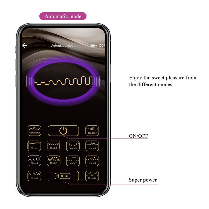 PRETTY LOVE - OVO VIBRATÓRIO COM CONTROLE POR APLICATIVO PULSEN, 12 FUNÇÕES, RECARREGÁVEL VIA USB, VERDE-AMARELO
