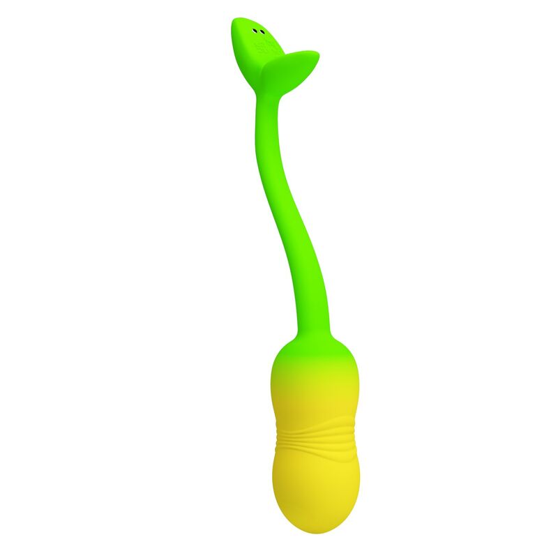 PRETTY LOVE - OVO VIBRATÓRIO COM CONTROLE POR APLICATIVO PULSEN, 12 FUNÇÕES, RECARREGÁVEL VIA USB, VERDE-AMARELO