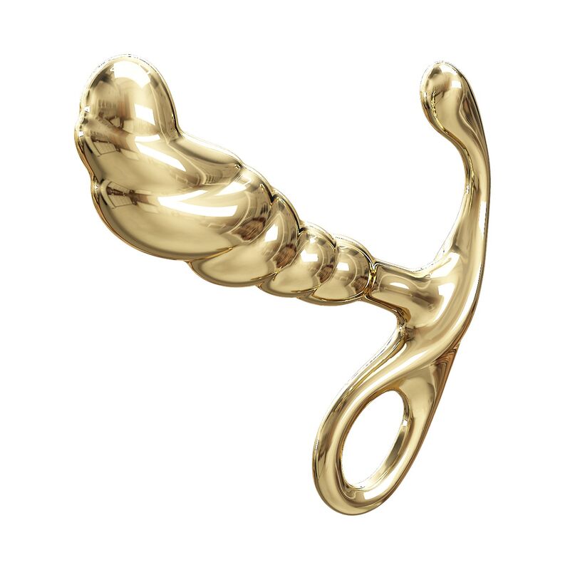 PRETTY LOVE - MASSAGEADOR DE PRÓSTATA JACK EM LIGA DE ZINCO DOURADO