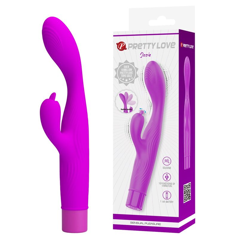 PRETTY LOVE - VIBRADOR JENE COM DUPLA ESTIMULAÇÃO DO PONTO G E DO CLITÓRIS - ROXO