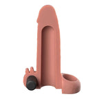FANTASY X-TENSIONS - MANGA EXTENSORA DE PÊNIS VIBRATÓRIA COM SENSAÇÃO REALISTA DE 5CM BEGE