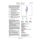 LELO - INA TWIST VIBRADOR DUPLO COELHO PARA PONTO G E CLITÓRIS LAVANDA