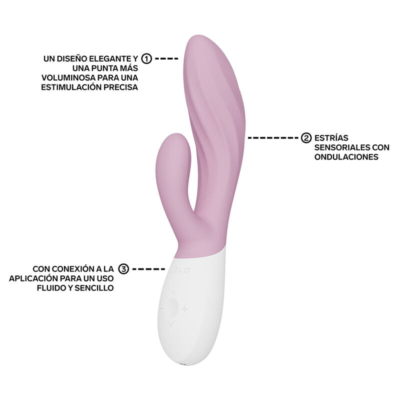 LELO - INA TWIST VIBRADOR DUPLO COELHO PARA PONTO G E CLITÓRIS ROSA
