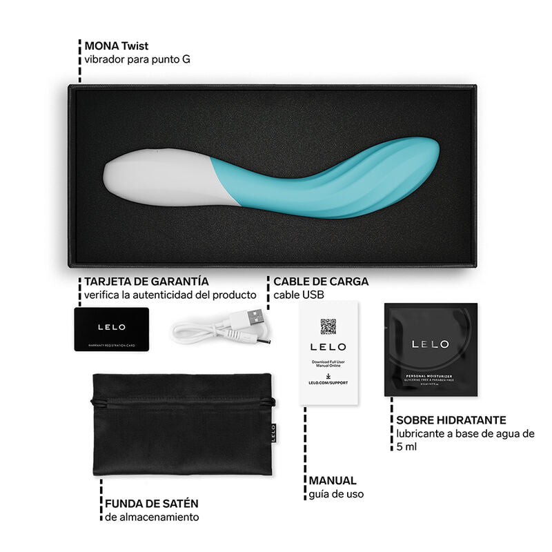 LELO - MONA TWIST VIBRADOR DE PONTO G RECARREGÁVEL COM CONTROLE POR APLICATIVO LAVANDA