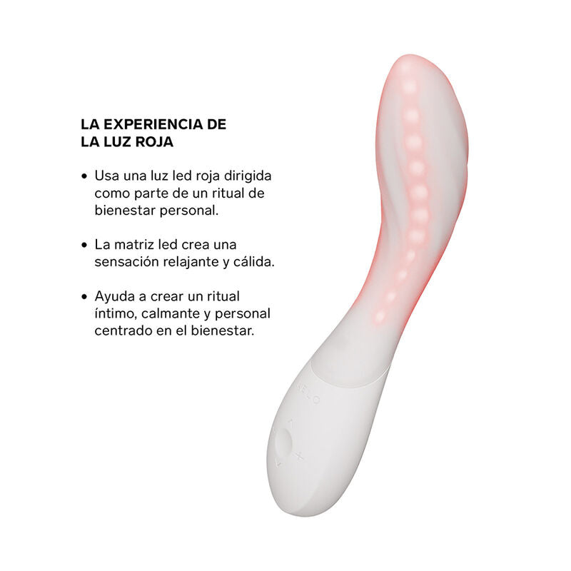 LELO - MONA SPECTRA MASSAGEADOR ÍNTIMO DE LUZ VERMELHA RECARREGÁVEL CONTROLADO POR APLICATIVO