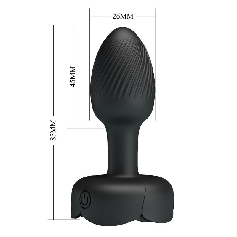 PRETTY LOVE - PLUG ANAL VIBRATÓRIO RECARREGÁVEL COM 10 MODOS - PRETO