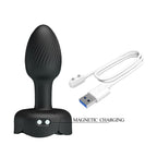 PRETTY LOVE - PLUG ANAL VIBRATÓRIO RECARREGÁVEL COM 10 MODOS - PRETO