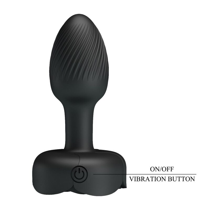 PRETTY LOVE - PLUG ANAL VIBRATÓRIO RECARREGÁVEL COM 10 MODOS - PRETO