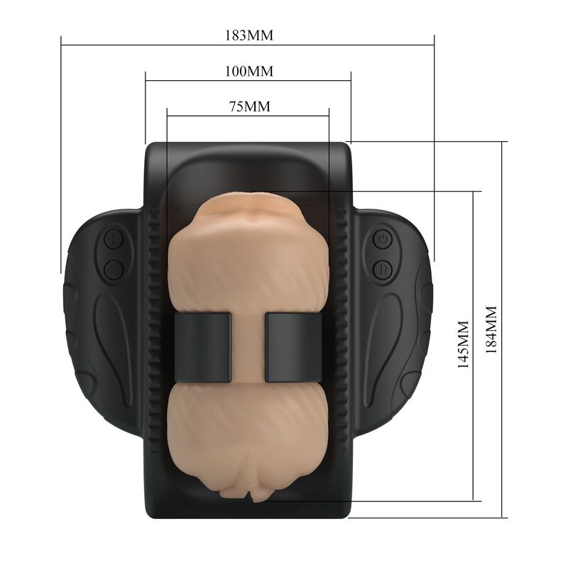 PRETTY LOVE - MASTURBADOR AUTOMÁTICO COM EMPURRAÇÃO USB QUIRIN PRETO
