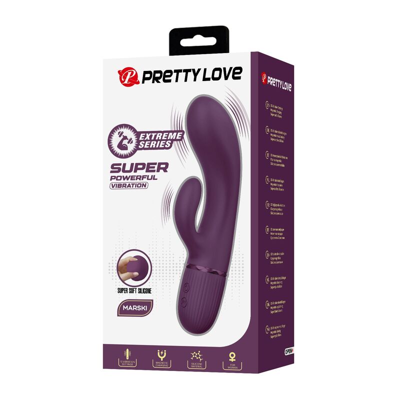 PRETTY LOVE - MARGIE VIBRADOR COELHO RECARREGÁVEL COM 10 FUNÇÕES ROXO
