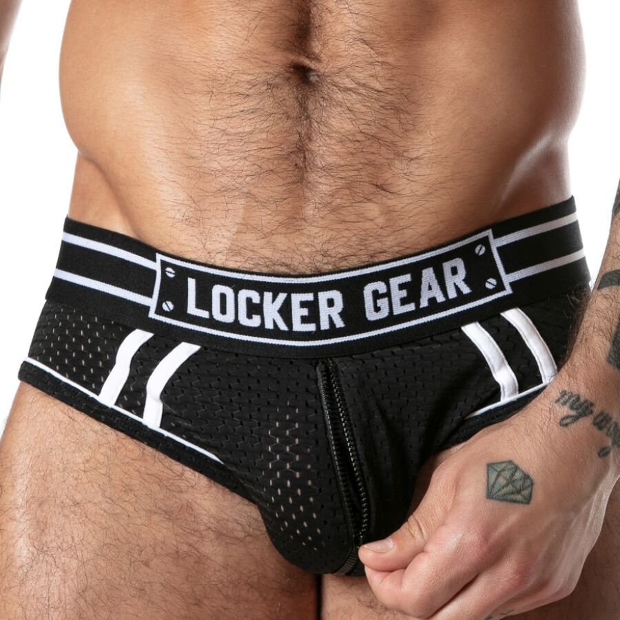 LOCKER GEAR - CUECA SHOW DE MALHA ESPORTIVA SRETA TAMANHO XL