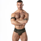 LOCKER GEAR - CUECA SPORT DE MALHA ESPORTIVA CÁQUI L
