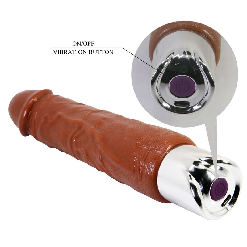 PRETTY LOVE - VIBRADOR REALISTA PROFISSIONAL 23,5 CM Ø 4,8 CM MARROM