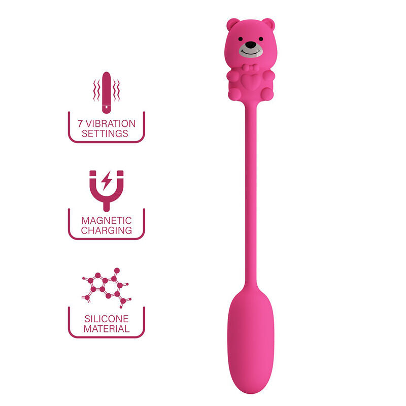 PRETTY LOVE - VIBRADOR BULLET RECARREGÁVEL OLSON COM CONTROLE REMOTO COM FIO ROSA