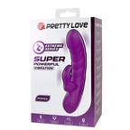 PRETTY LOVE - MONICA VIBRADOR RECARREGÁVEL COM DUPLA ESTIMULAÇÃO PARA PONTO G E CLITÓRIS ROXO