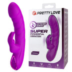 PRETTY LOVE - MONICA VIBRADOR RECARREGÁVEL COM DUPLA ESTIMULAÇÃO PARA PONTO G E CLITÓRIS ROXO