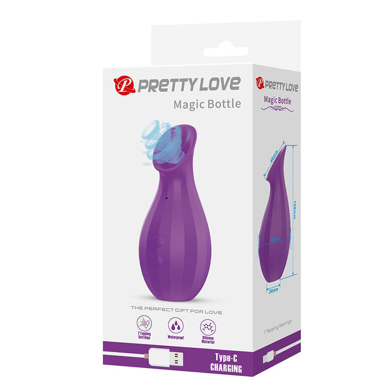 PRETTY LOVE - GARRAFA MÁGICA ESTIMULADOR CLITORIANO RECARREGÁVEL POR SUCÇÃO - ROXO
