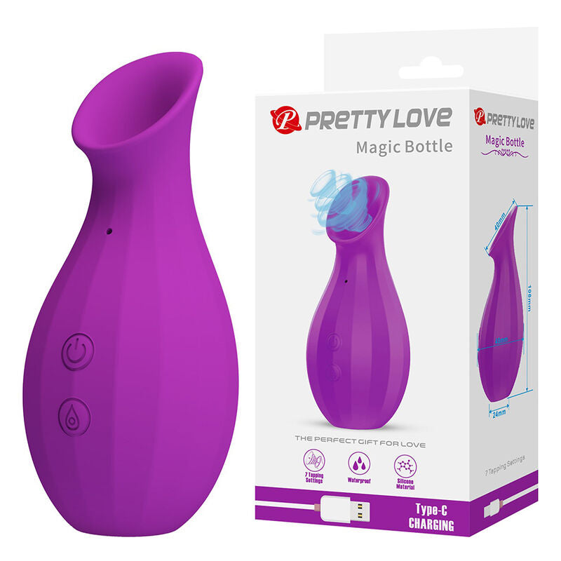 PRETTY LOVE - GARRAFA MÁGICA ESTIMULADOR CLITORIANO RECARREGÁVEL POR SUCÇÃO - ROXO