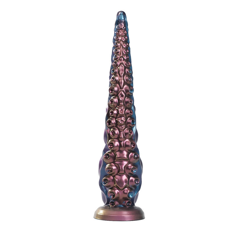 POWER MONSTERS - DILDO DE SILICONE FANTASIA TRICOLOR COM TENTÁCULOS ABISSAIS 46 CM Ø 7 CM