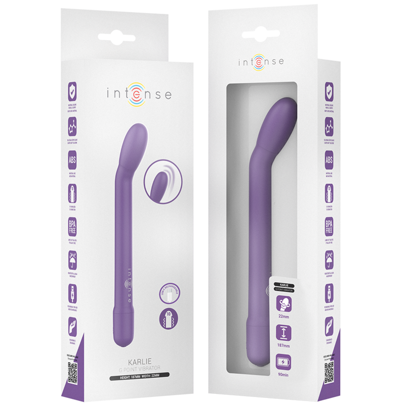 INTENSE - ESTIMULADOR DE PONTO G RECARREGÁVEL KARLIE ROXO