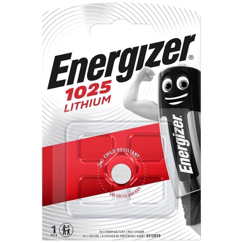 ENERGIZER - BATERIA DE LÍTIO TIPO BOTÃO CR1025 3V - 1 UNIDADE