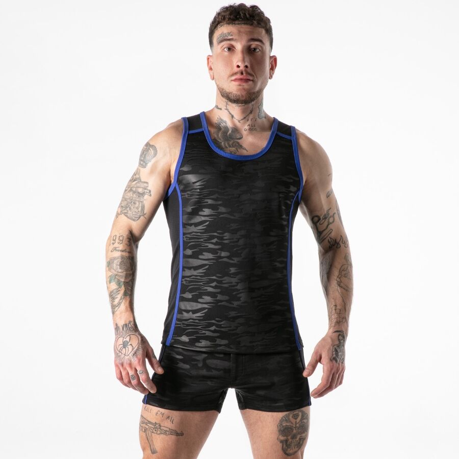 LOCKER GEAR - REGATA AZUL COM ACESSO MILITAR COMPLETO - TAMANHO XL