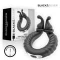 BLACK &amp; SILVER - ANEL VIBRATÓRIO RECARREGÁVEL PARA CASAIS NEO BLACK &amp; SILVER